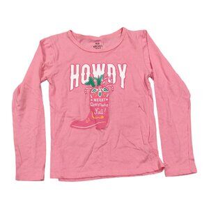 Pink Shirt "Howdy Merry Christmas Y'all!" Cowgirl Boot New with Tag NWT Size S/M